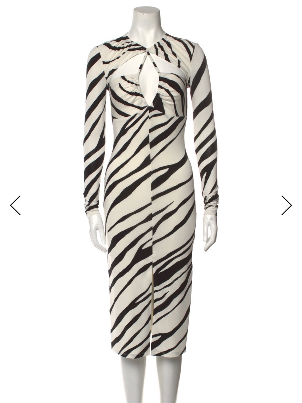 Et Ochs Zebra Print Midi Dress with tag